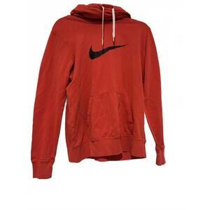 Nike sweatshirt hoodie red with large logo sz L #1577